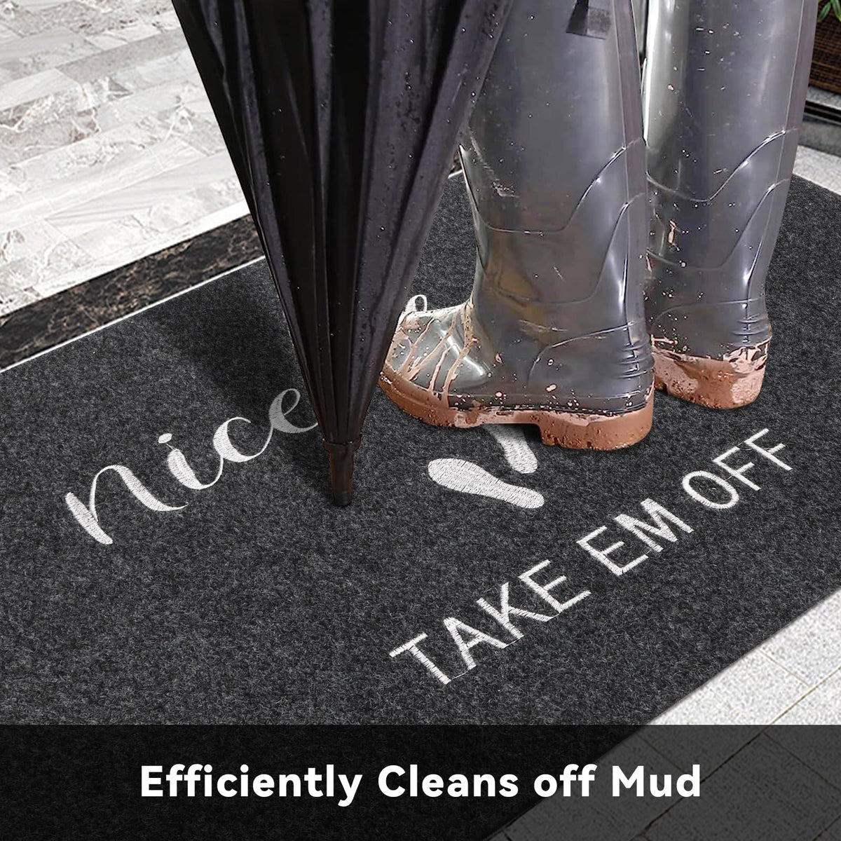 MTOUOCK mat non-slip rubber backing keeps mat in place.
