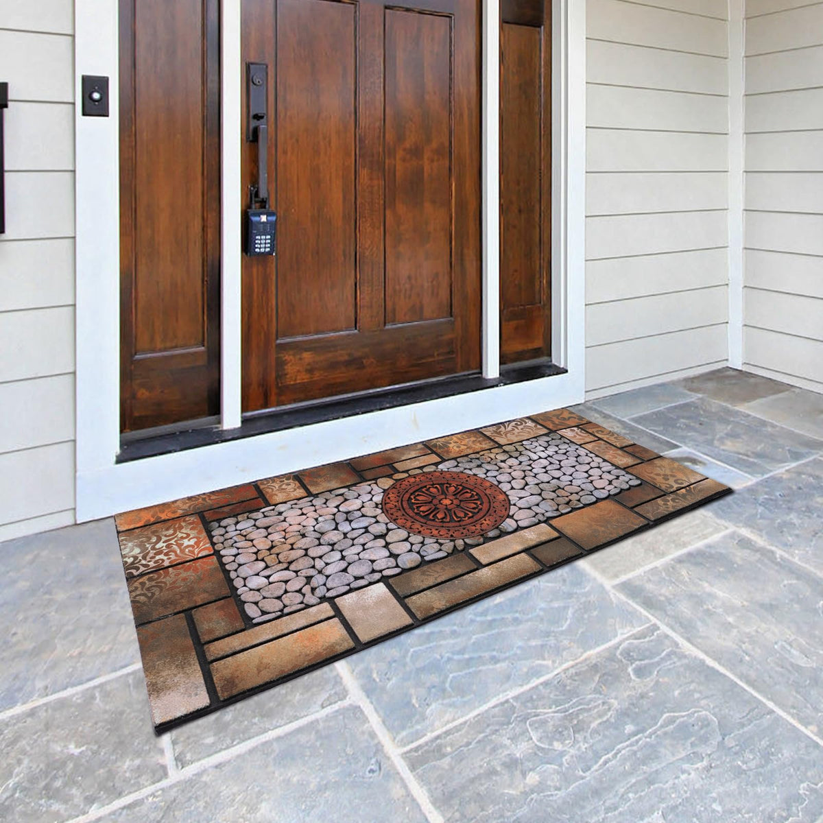MTOUOCK 0.5-inch thick mat cushions entry with a low-profile edge.