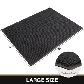 MTOUOCK mat with textured rubber backing provides secure grip on floors