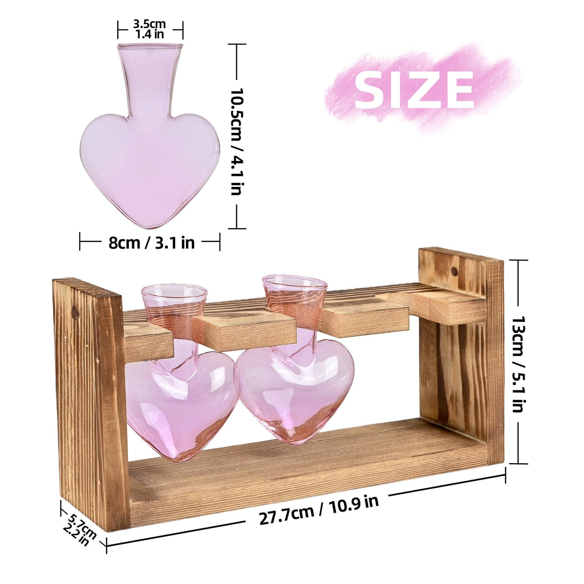 MTsigns wooden stand supports a sturdy, elegant home or desk display.