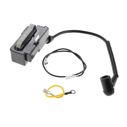 Mtsooning ignition coil module for Husqvarna 390 showing compact spark-ready design.