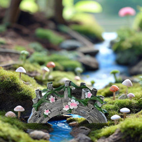 MUAMAX Aquarium arch bridge, decorative landscape for freshwater tanks.