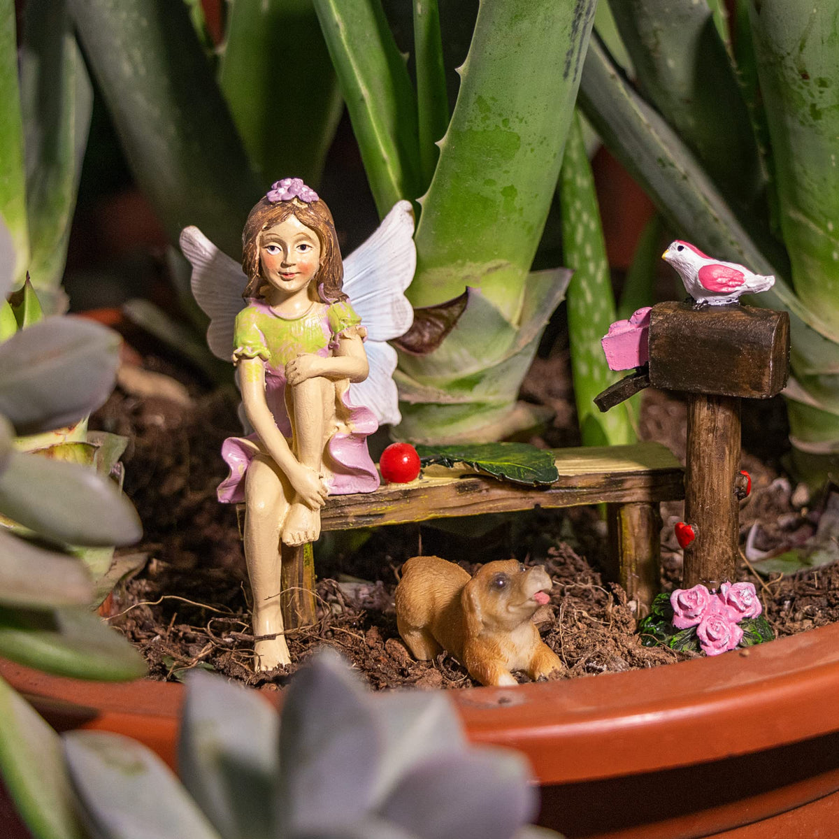 MUAMAX desk decor fairy garden sparks imaginative display at work.