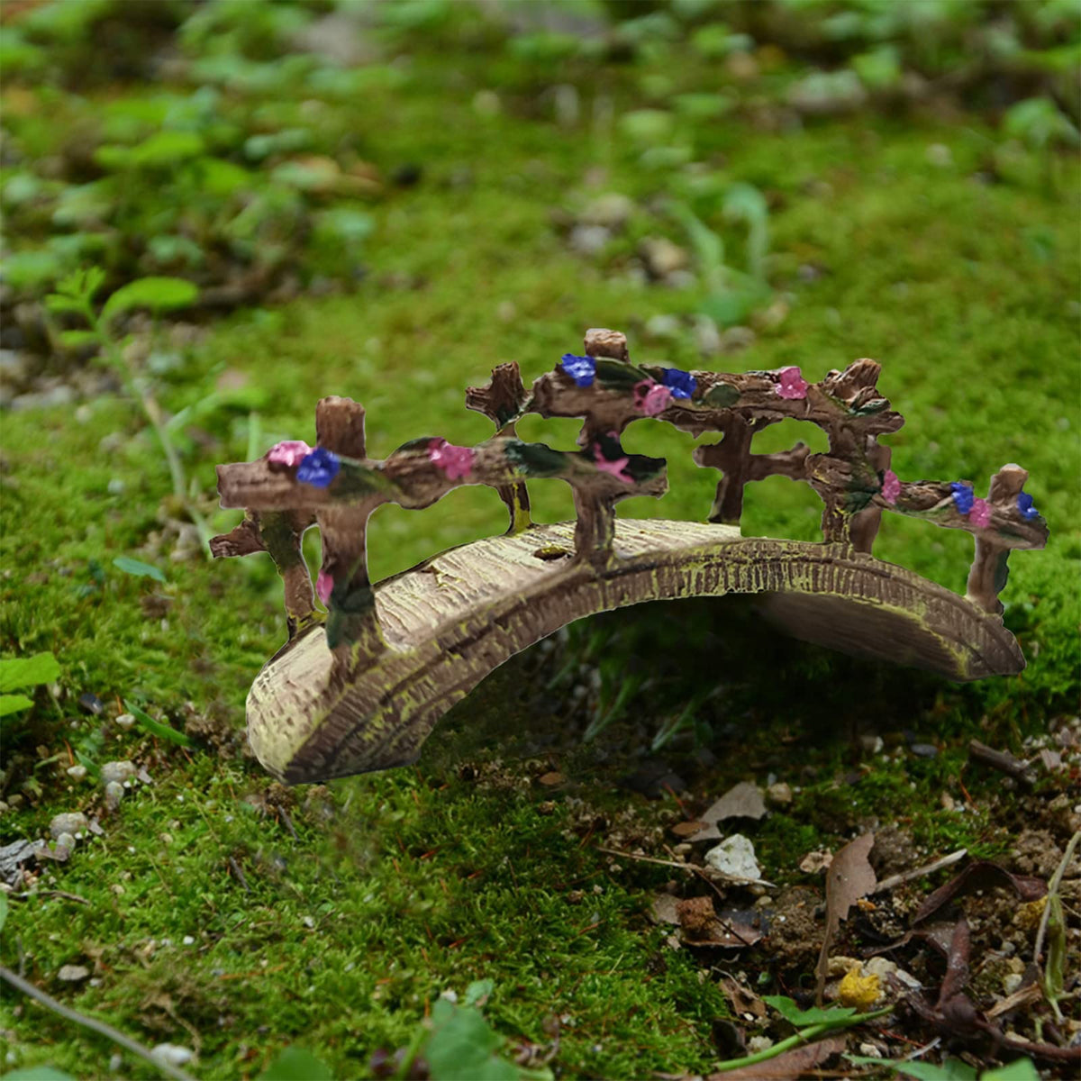 MUAMAX dollhouse garden ornament bridge - charming addition to miniature scenes