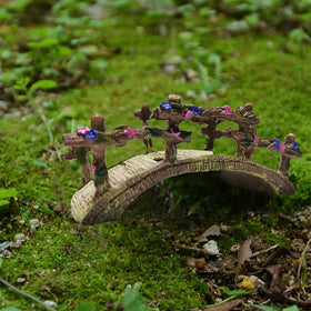 MUAMAX dollhouse garden ornament bridge - charming addition to miniature scenes
