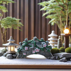 MUAMAX Dollhouse miniature bridge, perfect for indoor dollhouse scenes and terrariums.