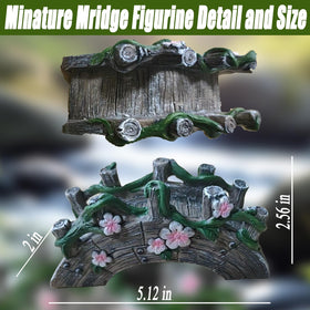 MUAMAX Fairy Garden Bridge arch design, enhances whimsical landscape in miniature setups.