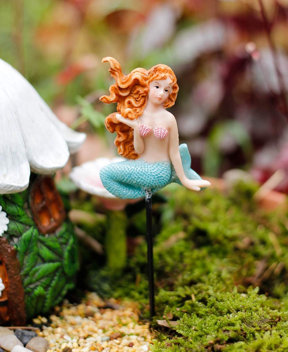 MUAMAX fairy garden dollhouse mermaid compatible decoration