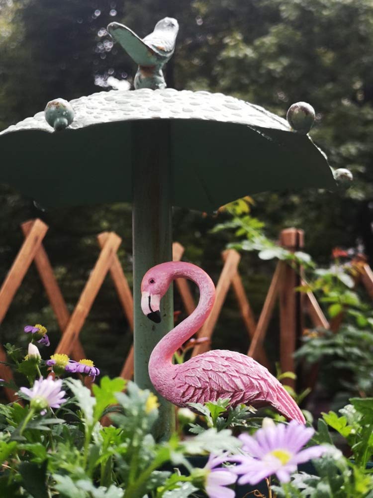 Family-set arrangement creates a playful garden flock.