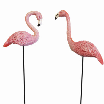 MUAMAX flamingo pick close-up showing vibrant pink color for fairy gardens.