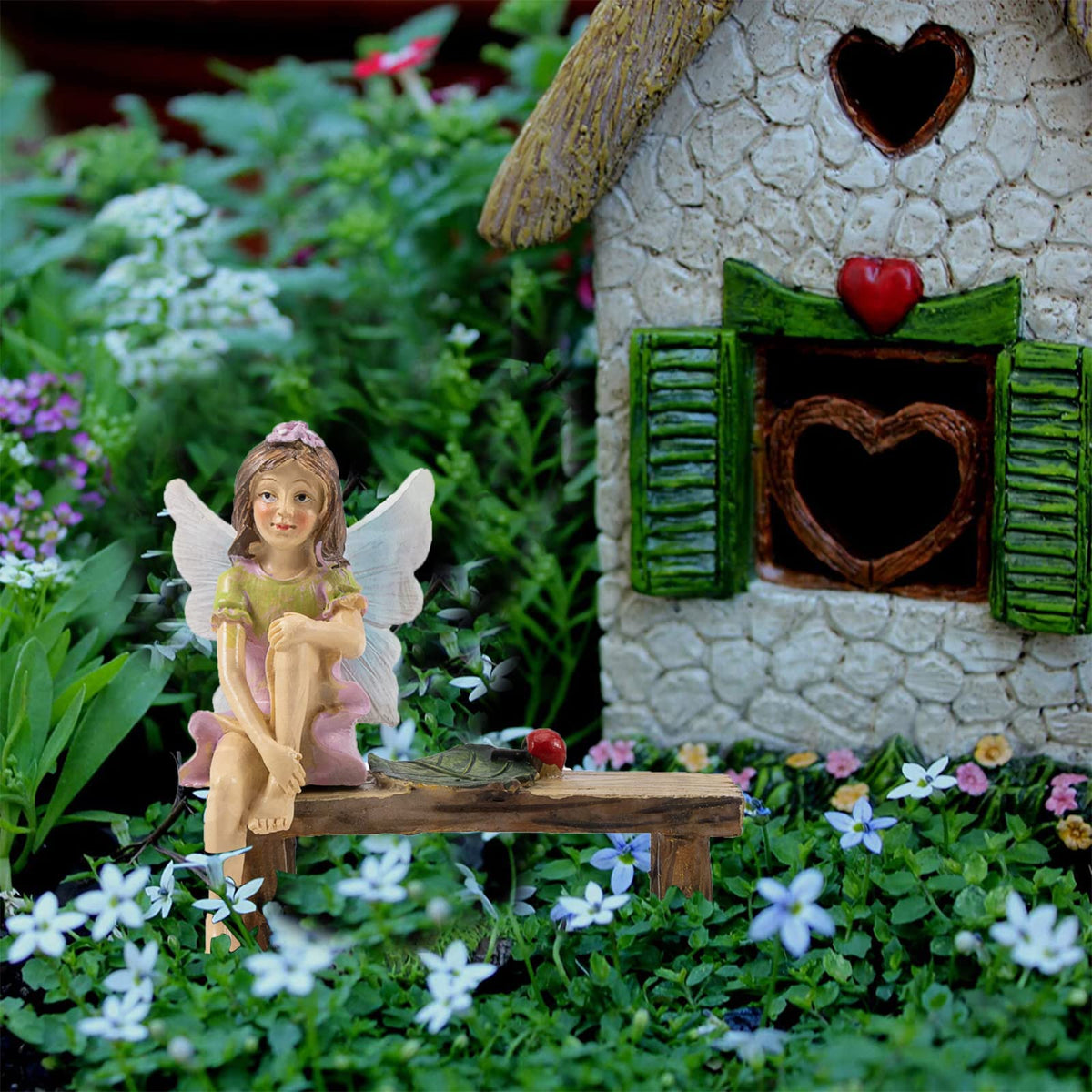 MUAMAX little garden fairies brighten planters and terrariums.