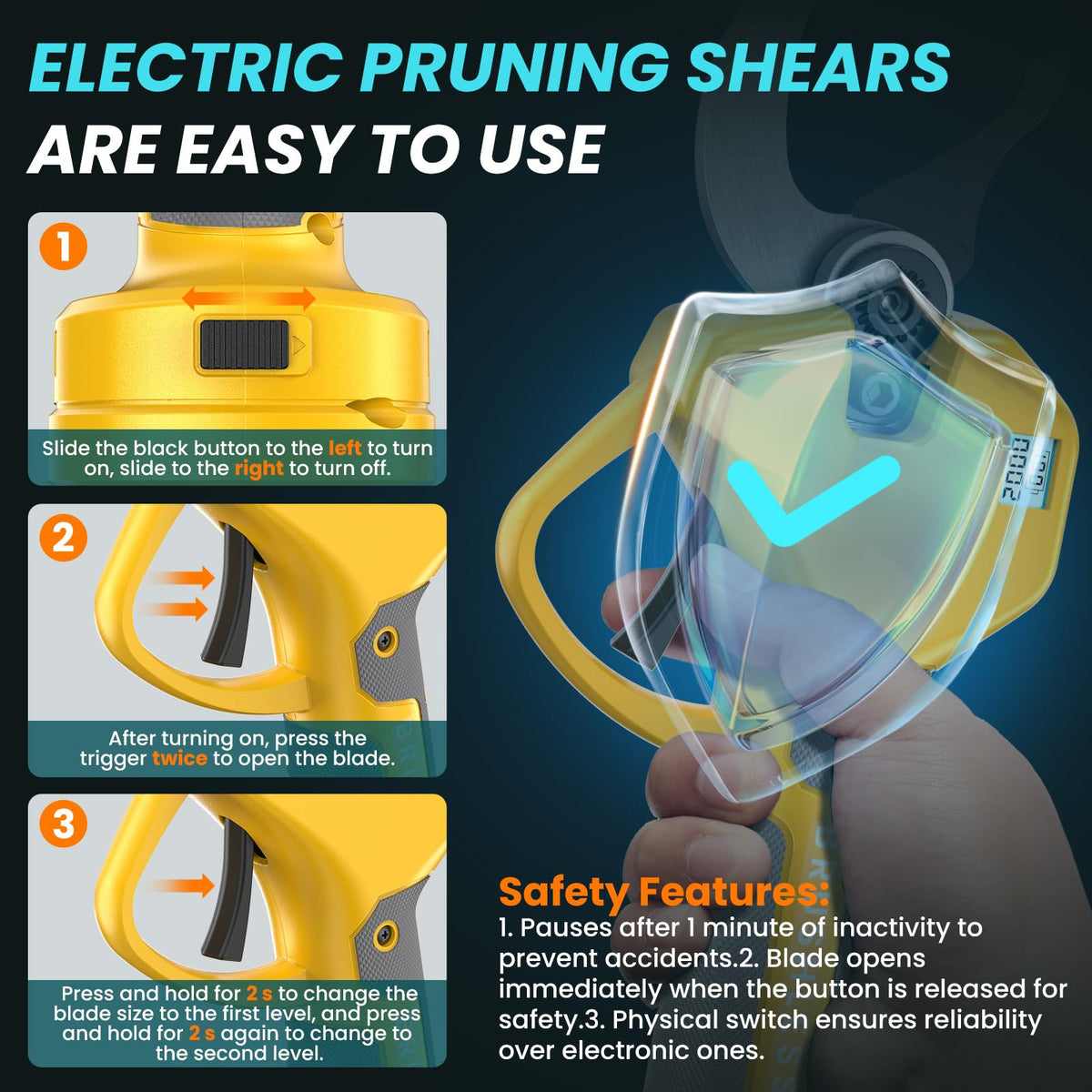 MuatCtarom pruning shears safety features in action for safe use