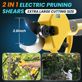 MuatCtarom pruning shears LCD display shows power status and cut count