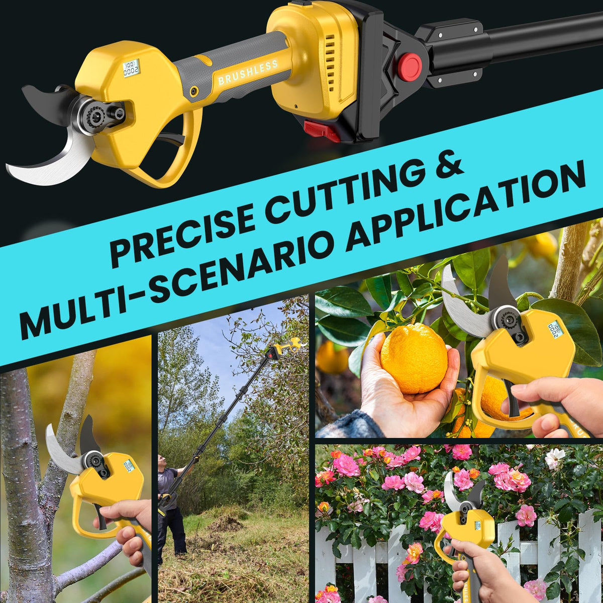 MuatCtarom pole pruner in action pruning tall branches