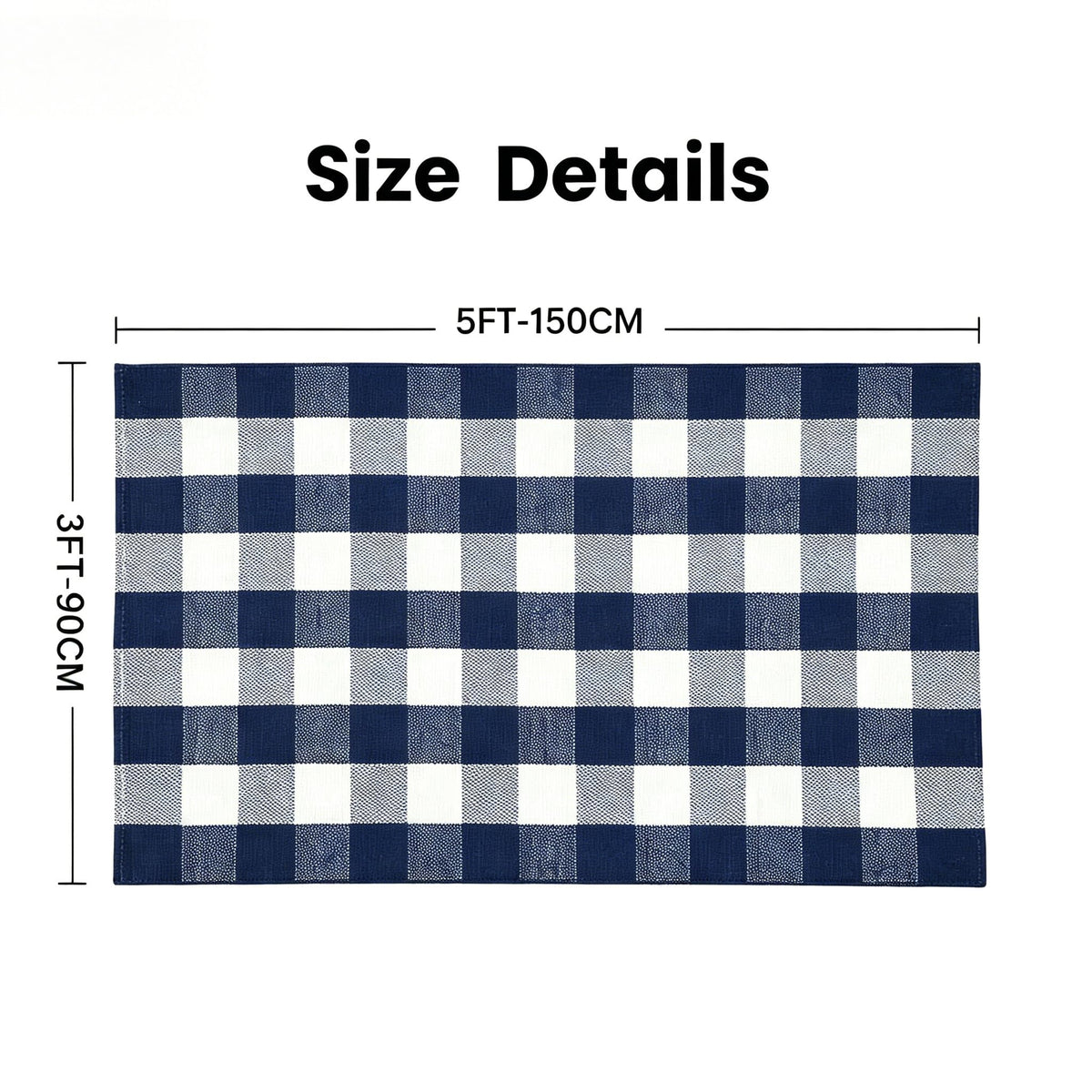 MUBIN cotton buffalo plaid rug ideal for kitchen floors