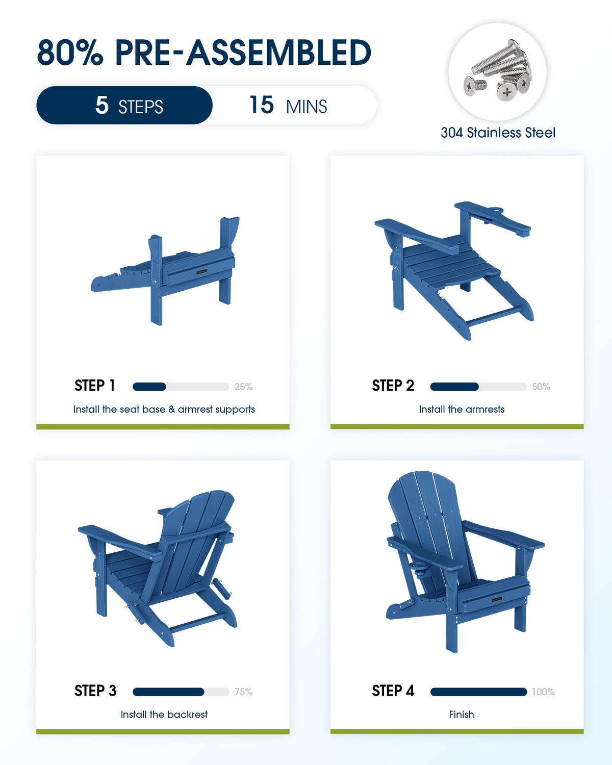 Muchenghy chair supports up to 380 lb for sturdy seating.