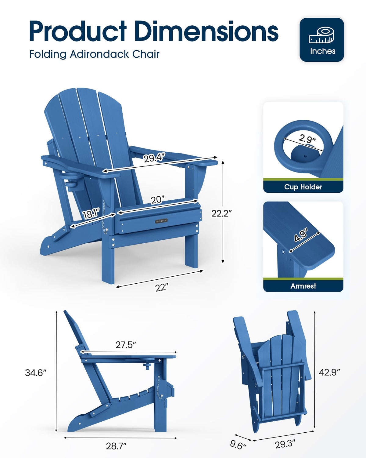 Muchenghy chair with large seat and high back for comfort.