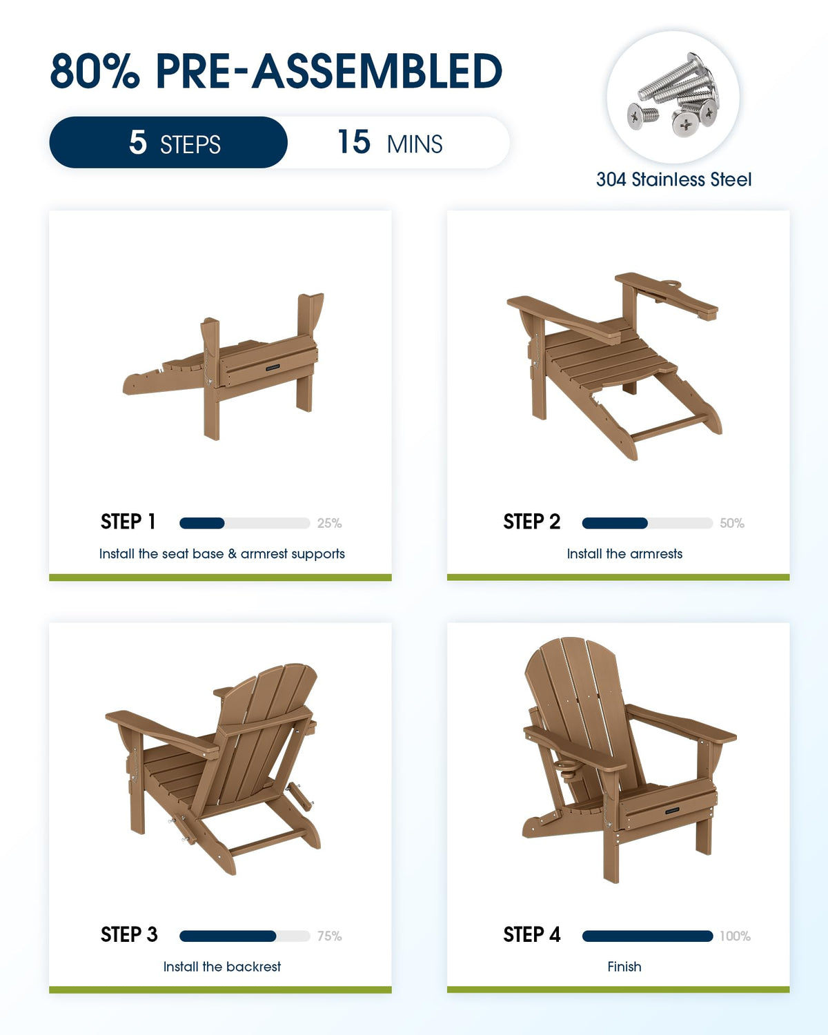 MUCHENGHY stable frame supports up to 380 pounds.