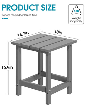 Muchenghy Adirondack side table gray, assembly demonstrated for quick setup.