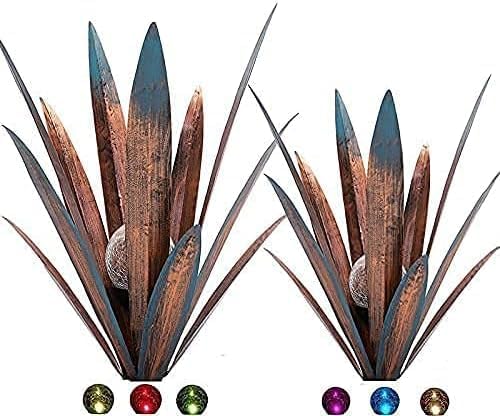 Muciwa agave sculpture handmade gold finish for stylish indoor display and warm glow