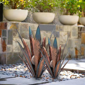 Muciwa agave sculpture indoor-outdoor display for versatile room styling