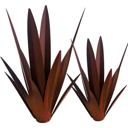 Muciwa agave sculpture red—assembly-ready for a wind-stable garden display.