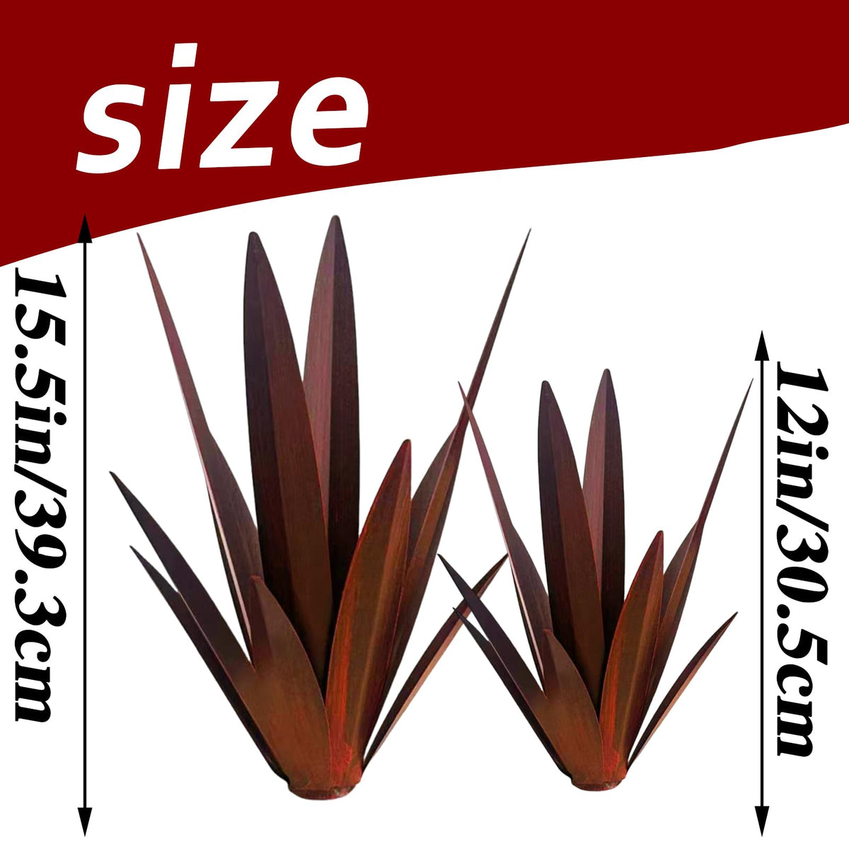 Muciwa agave sculpture red makes a gift-ready decor option for garden lovers.