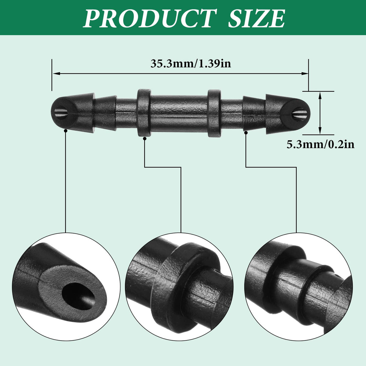 Mudder 100 piece pack of barbed fittings for drip systems