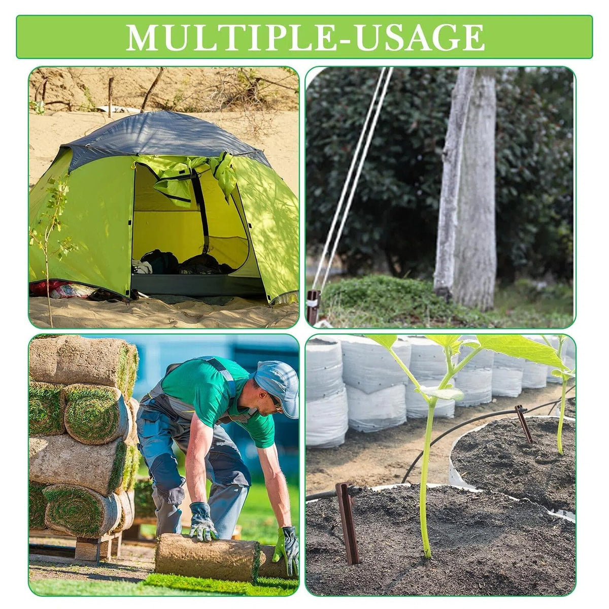 Mudder 60-piece stakes set provides ample project-ready supply.