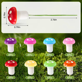 Mudder mushrooms in eight colors add vibrant mini garden color