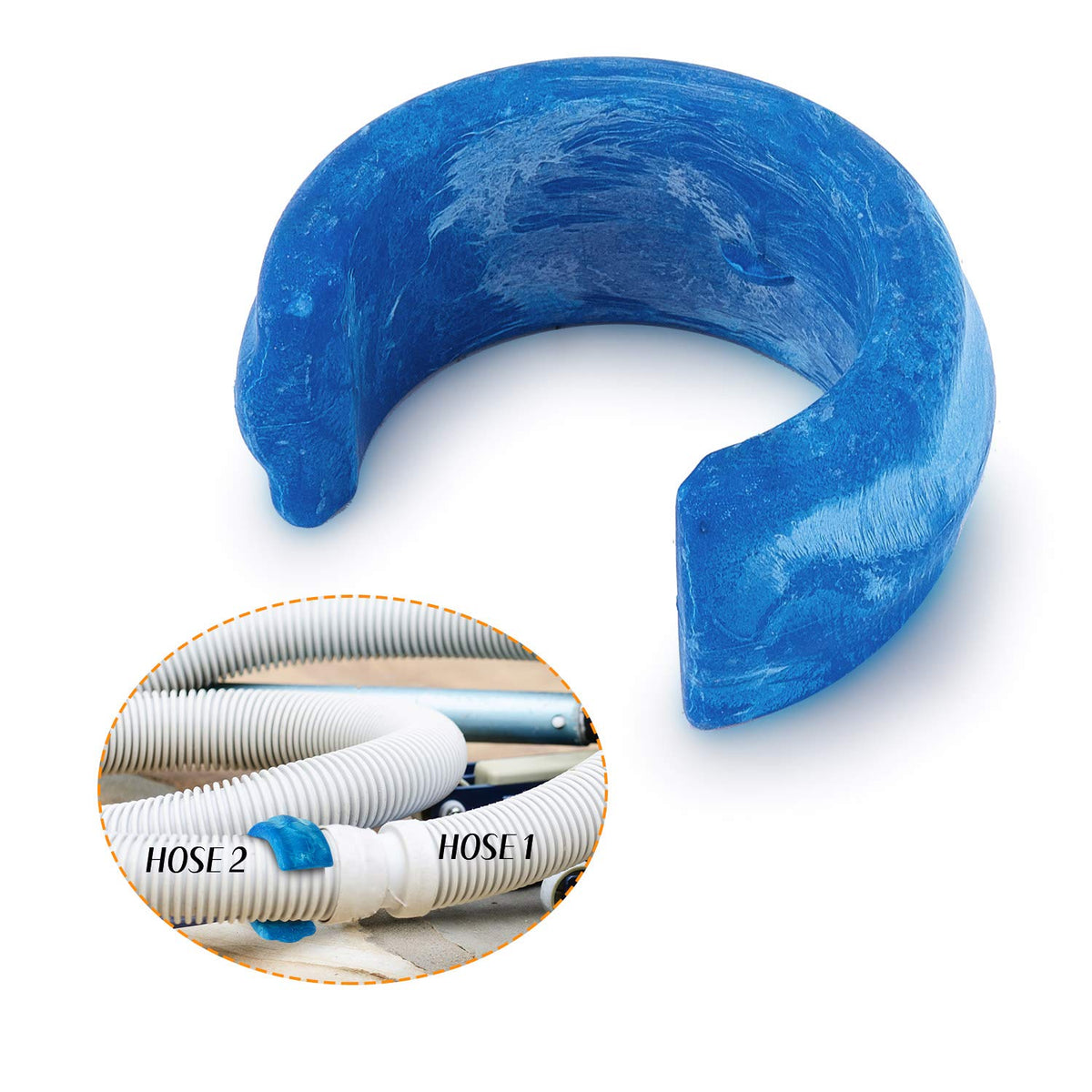 Mudder 65g hose weight detail shows the sinking weight for steady flow.