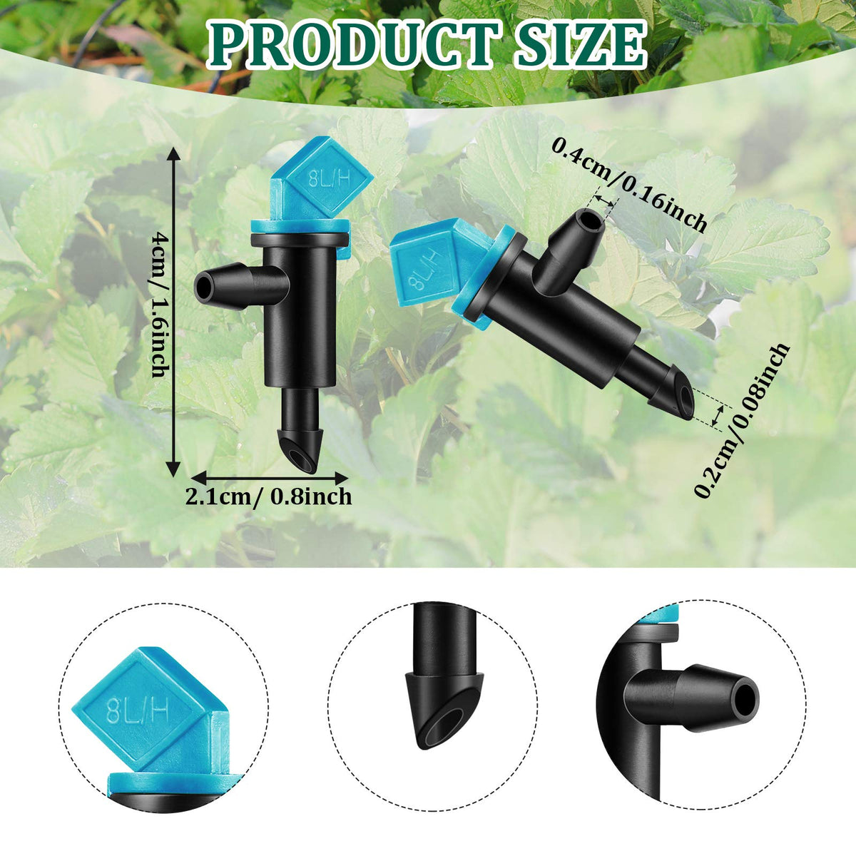 Blue Mudder flag dripper kit improving garden visibility and coverage.