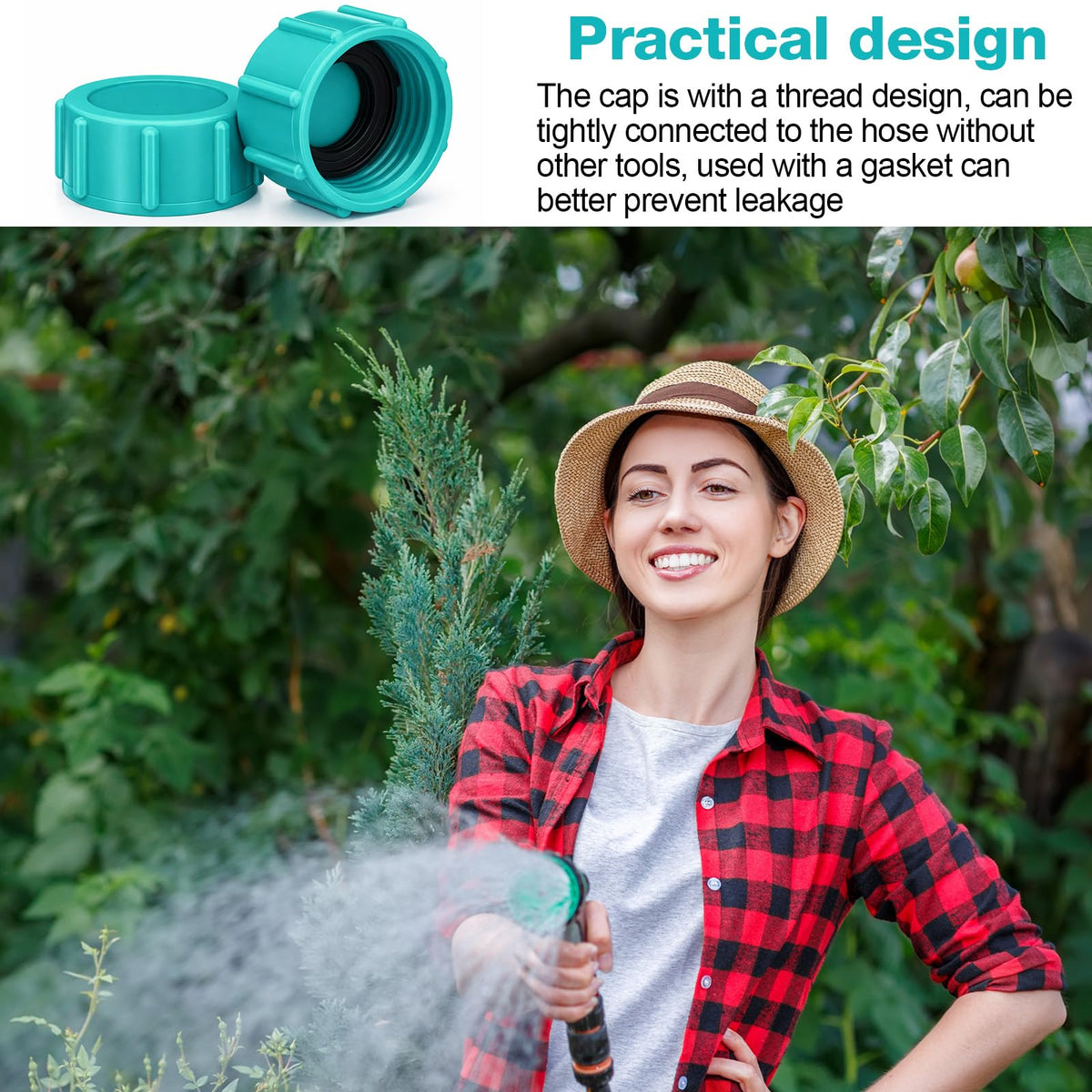 Mudder durable plastic cap built to withstand outdoor use.
