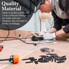 Mudder easy install barbed connectors provide a tight push on fit