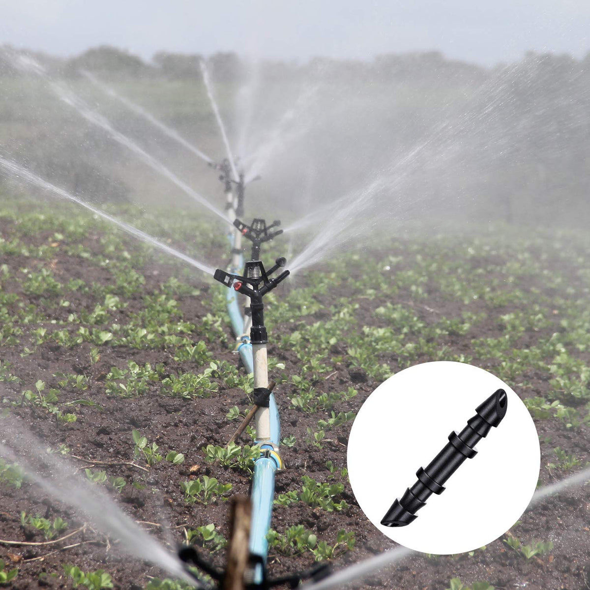 Mudder garden irrigation fittings for greenhouse and patio setups