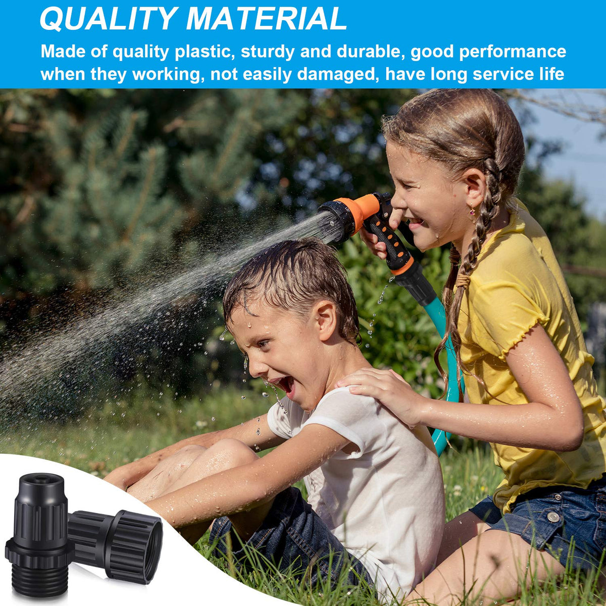 Mudder garden watering setup after repair for reliable use.