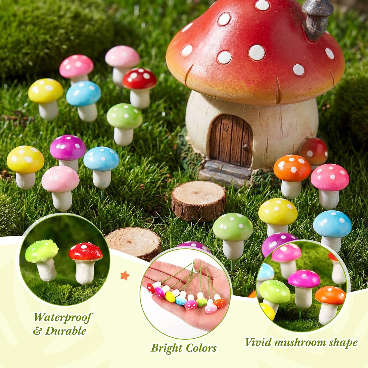Mudder fairy garden ornaments brighten plant pots and displays