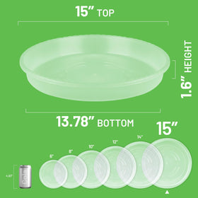 MUDEELA plant saucer bottom view demonstrates stable, dual-diameter design.
