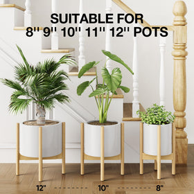 Stable single-tier floor plant holder measuring 14.5 inches tall