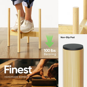 Stable base with wide legs prevents wobble for heavy pots