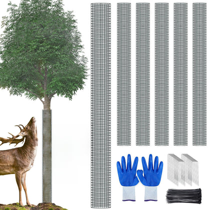 MUDEREK 48-inch metal tree trunk protector guard shields saplings from wildlife