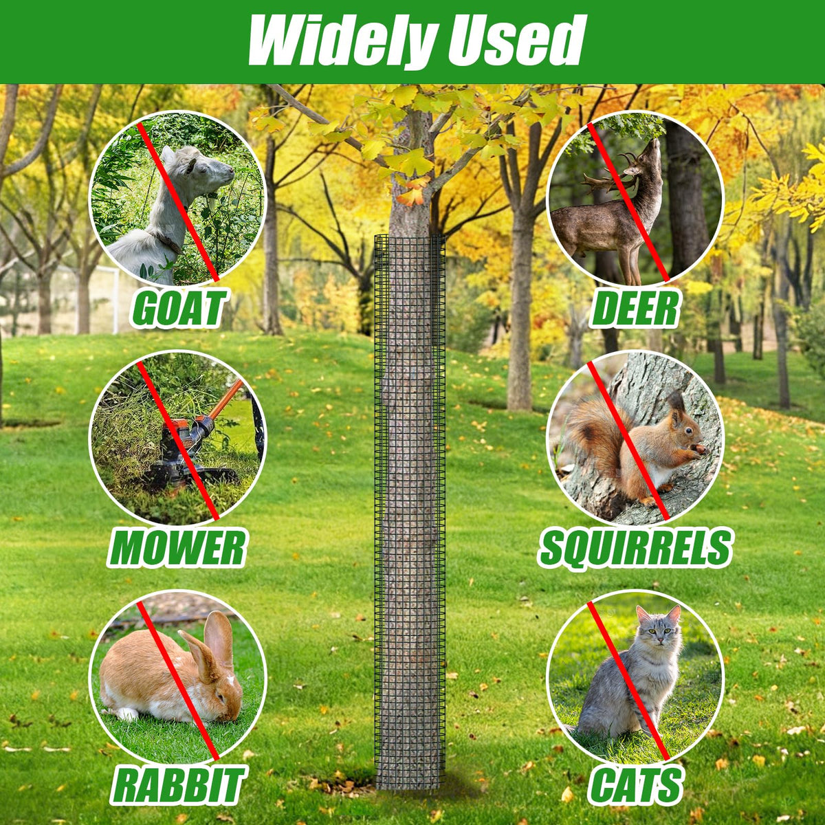 MUDEREK 6-pack tree guards with zip ties and gloves for quick installation