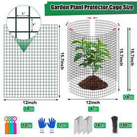 MUDEREK breathable metal mesh cage allows sun and water to reach plants.