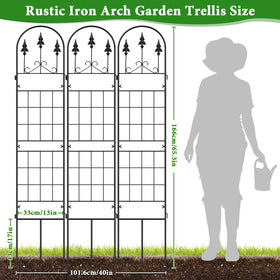 MUDEREK rustproof black powder coating protects the trellis from rain and sun