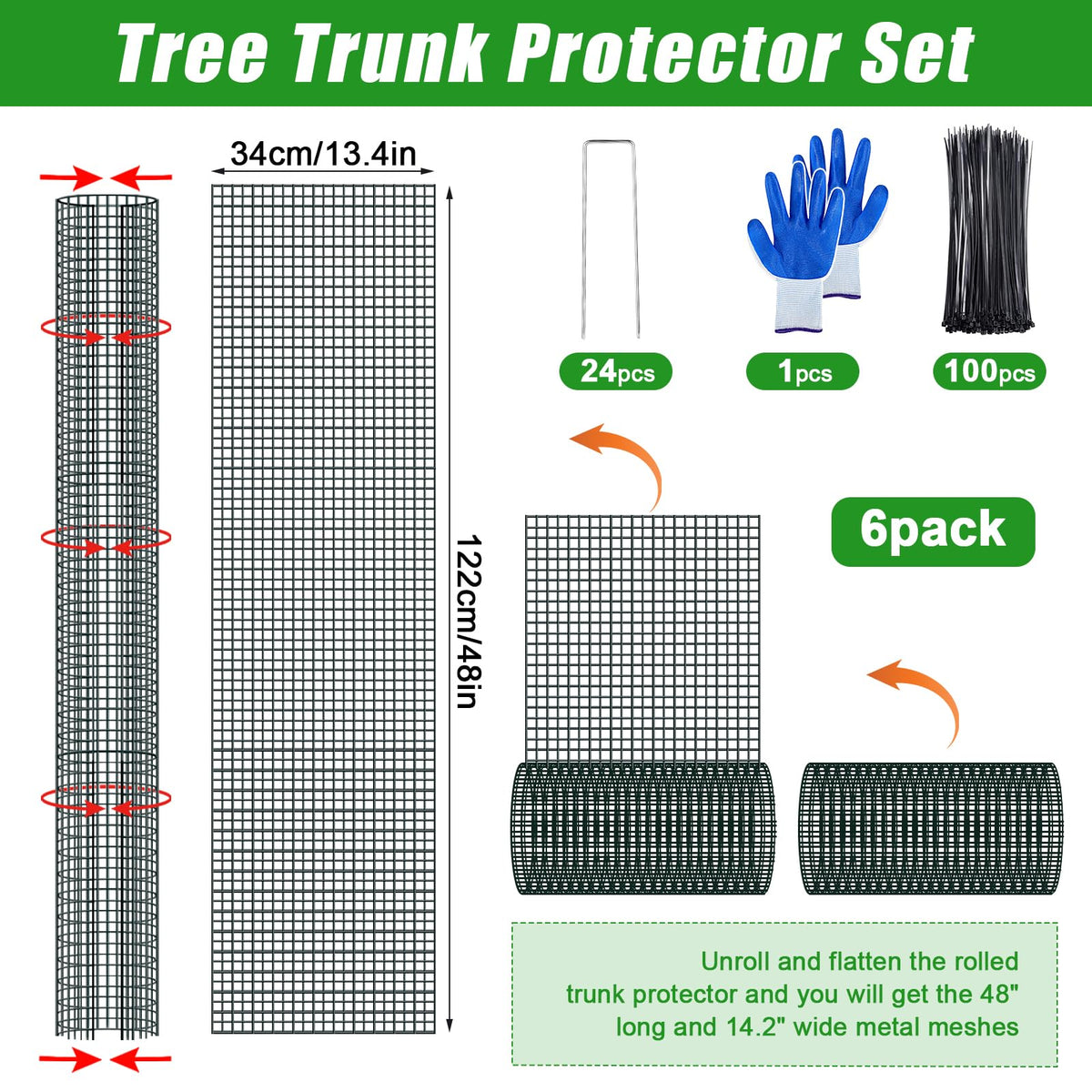 MUDEREK expandable mesh tree guard design adapts to trunk size