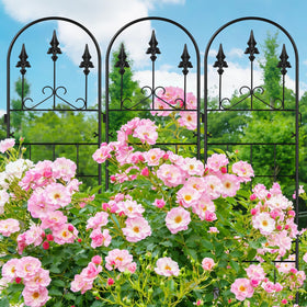 MUDEREK garden trellis with reinforced ground stakes for outdoor stability