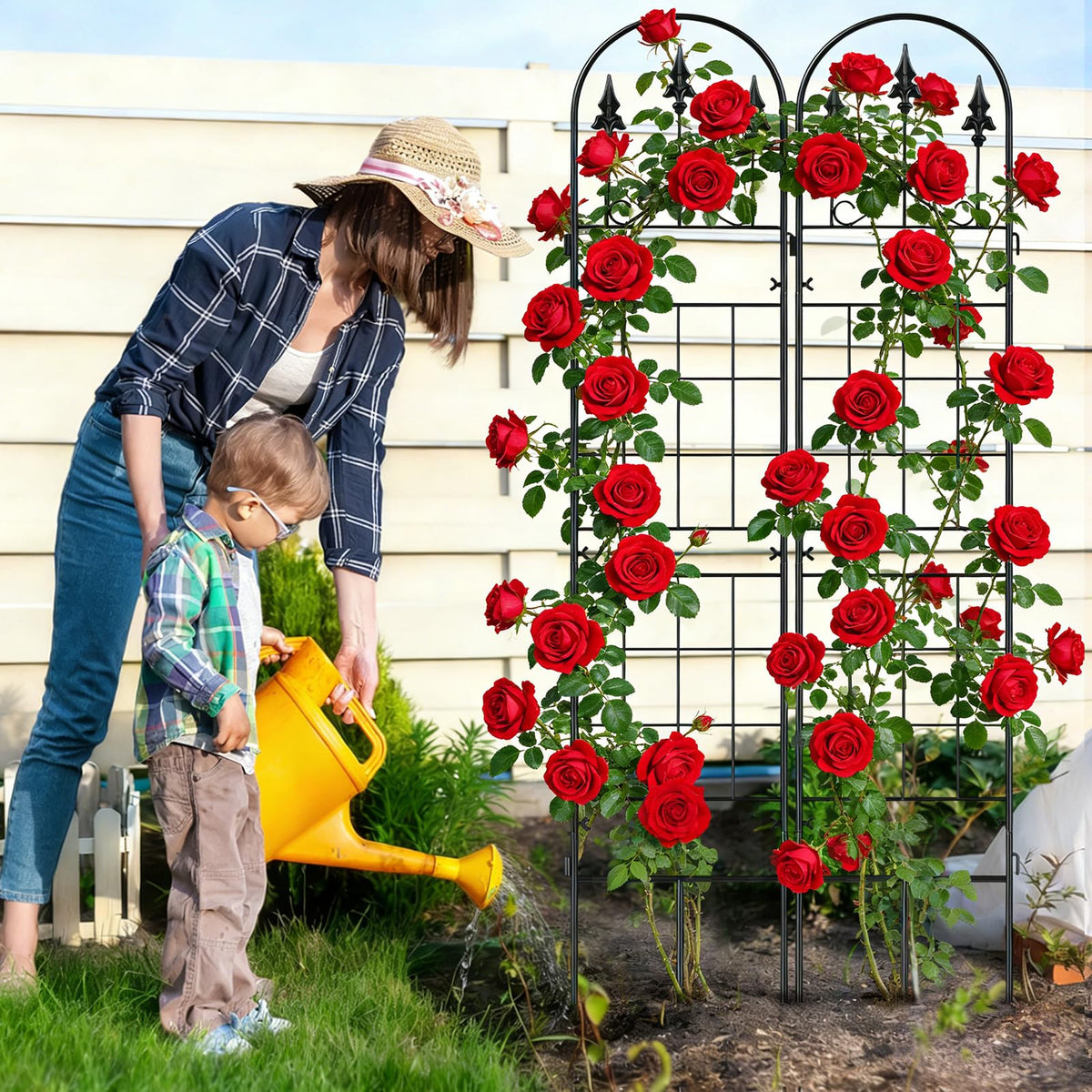 MUDEREK large 65.3 by 13 inch panels create a 65.3 by 40 inch trellis