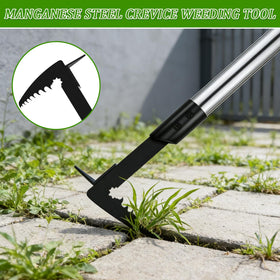 MUDEREK manganese steel L-shaped blade penetrates deep crevices for tough weed tasks.
