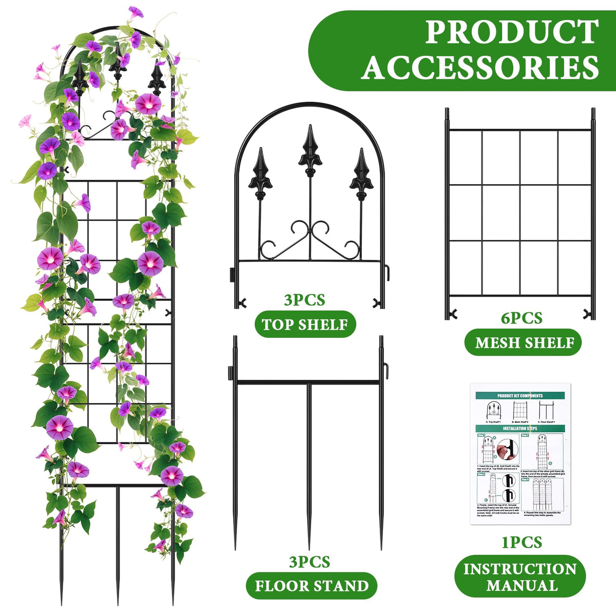 MUDEREK versatile climbing support for ivy roses jasmine