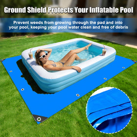 MUDEREK protection tarp folded for storage demonstrates compact and portable design.